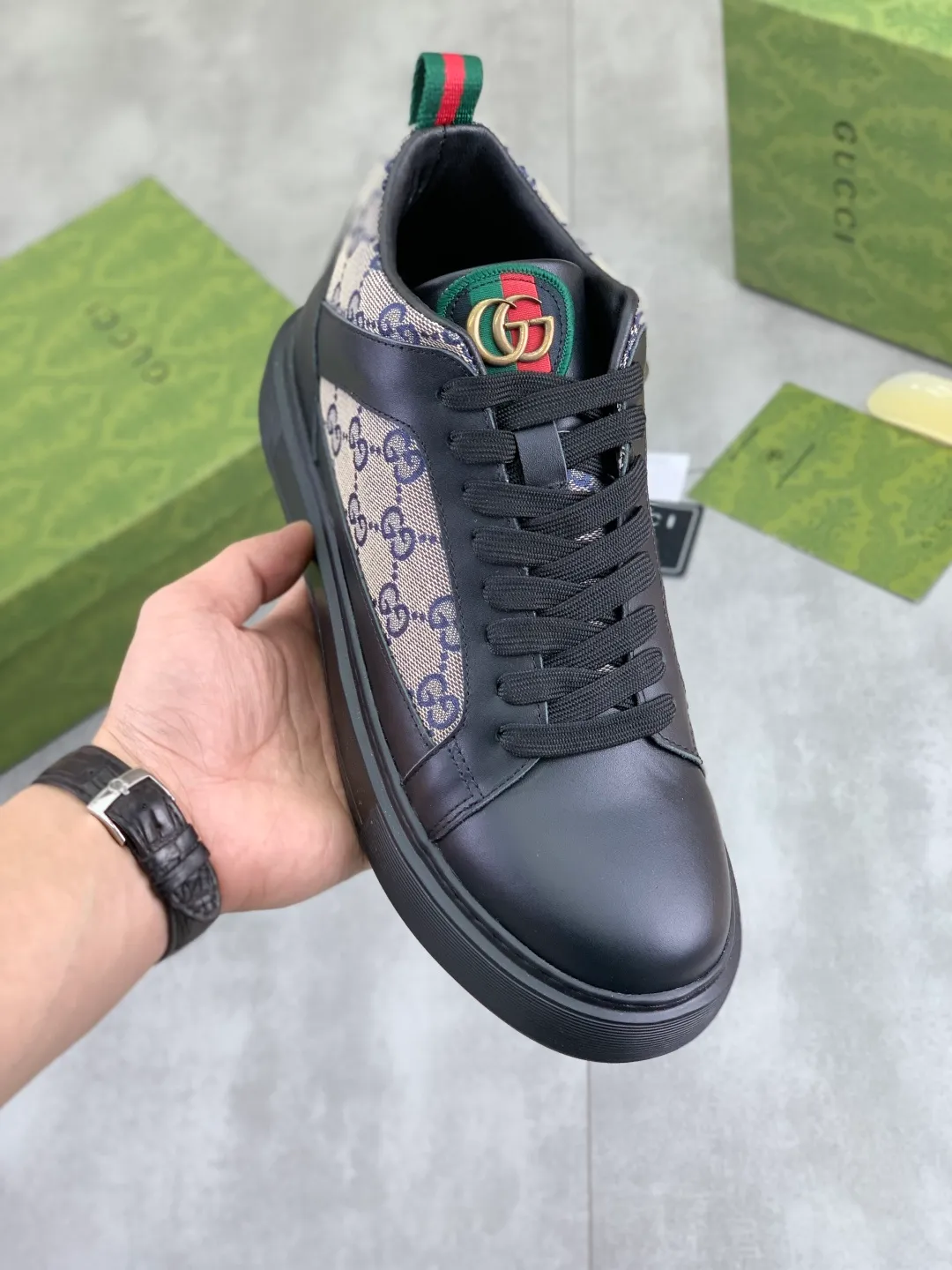 Men's men's shoes 💰P440💰 [New model] (GUCCI) official website's latest 🎁🎁casual and fashionable men's shoes 👟, hot style 💥 style is simple and elegant, exclusive for trendy men. Unique official website's latest brand double G elements Original 👑Gucci decoration, fashionable and generous, the fabric is original frosted calfskin✅Fully imported first-layer pigskin lining, the official website specifies wear-resistant, lightweight original rubber casual outsole, the classic model is taken in real life🎬38-44 2️⃣ colors available